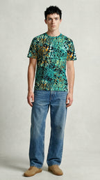 Teal Jaguar Print Men's Tee