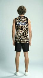 Abstract Leopard Print Basketball Jersey