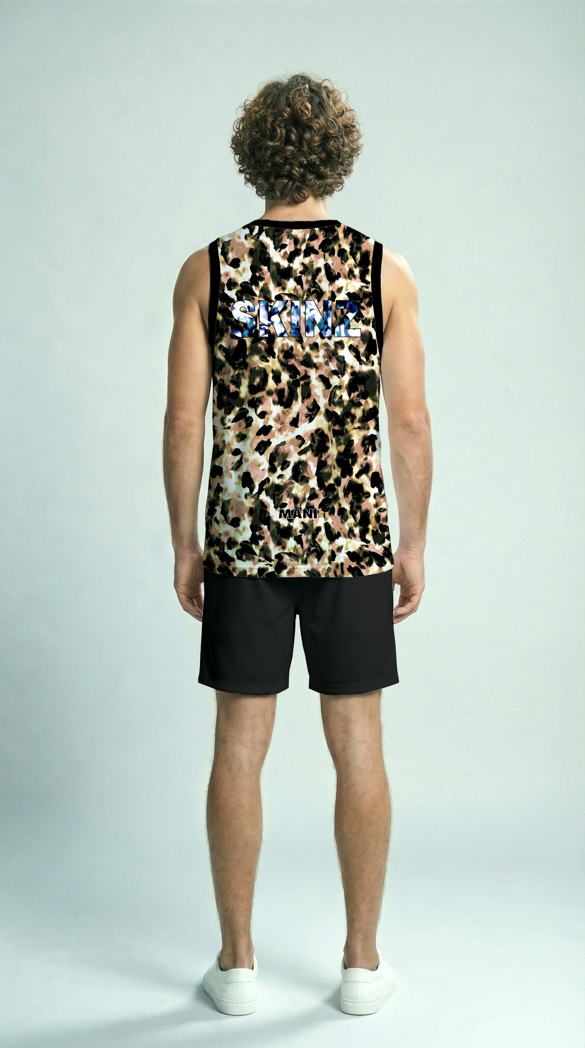 Abstract Leopard Print Basketball Jersey
