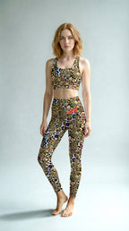 Multi Layered Leopard Yoga Leggings