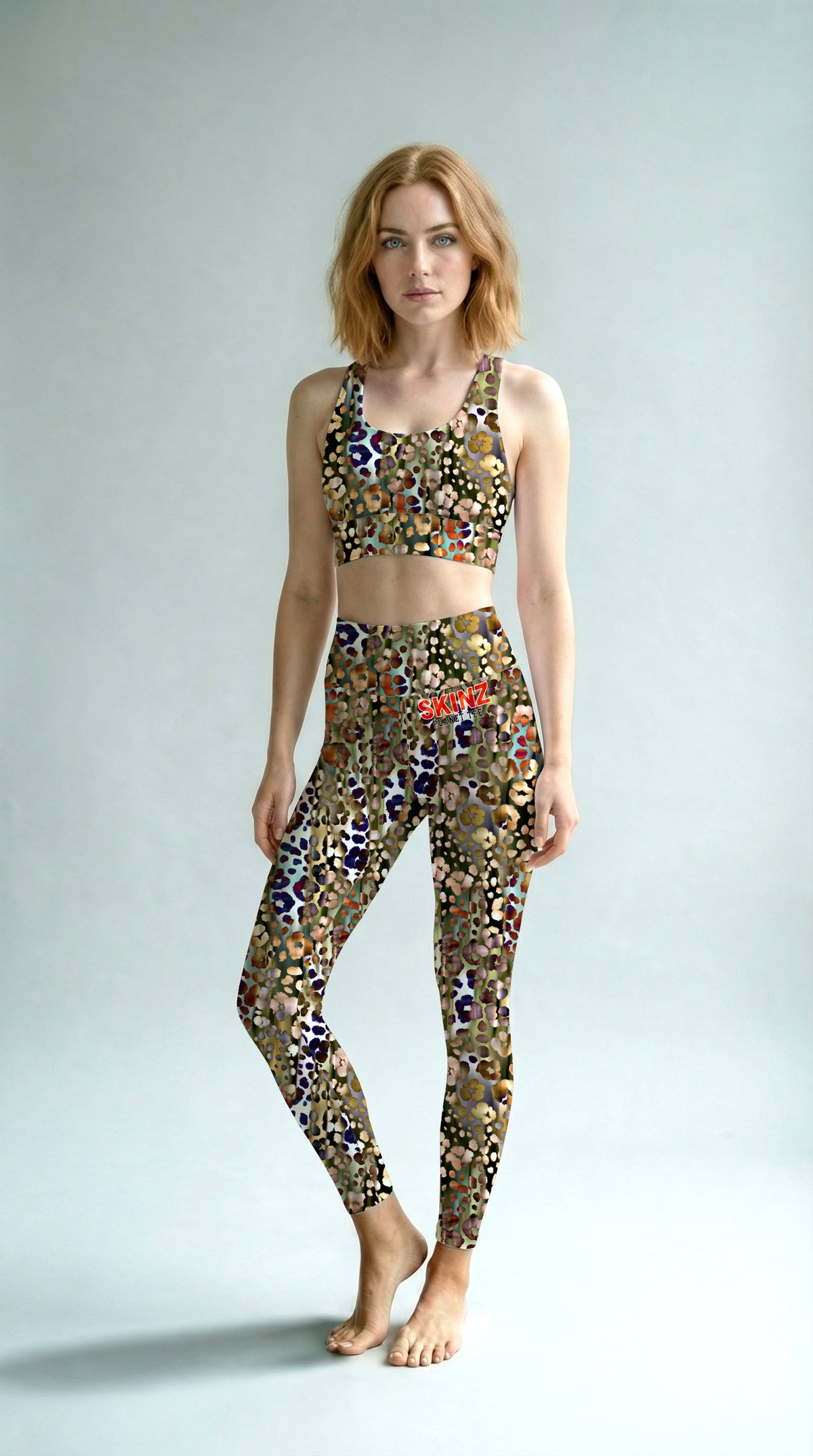 Multi Layered Leopard Yoga Leggings