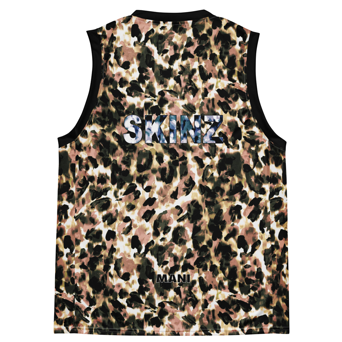 Abstract Leopard Print Basketball Jersey