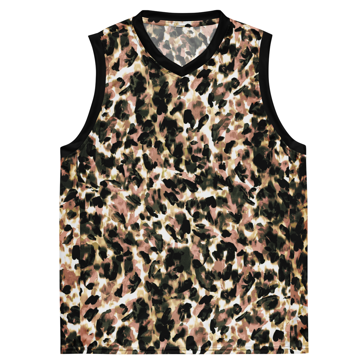 Abstract Leopard Print Basketball Jersey