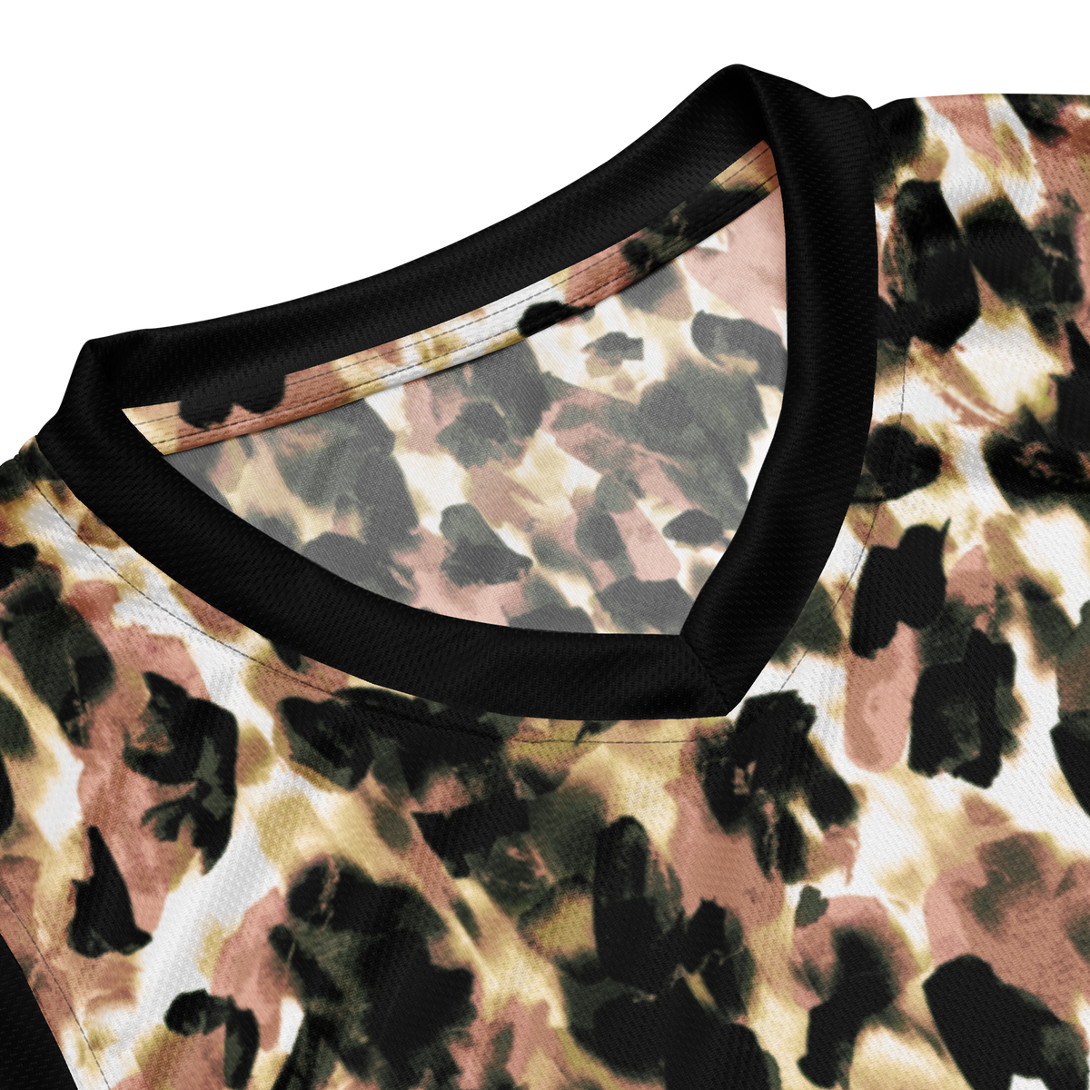 Abstract Leopard Print Basketball Jersey