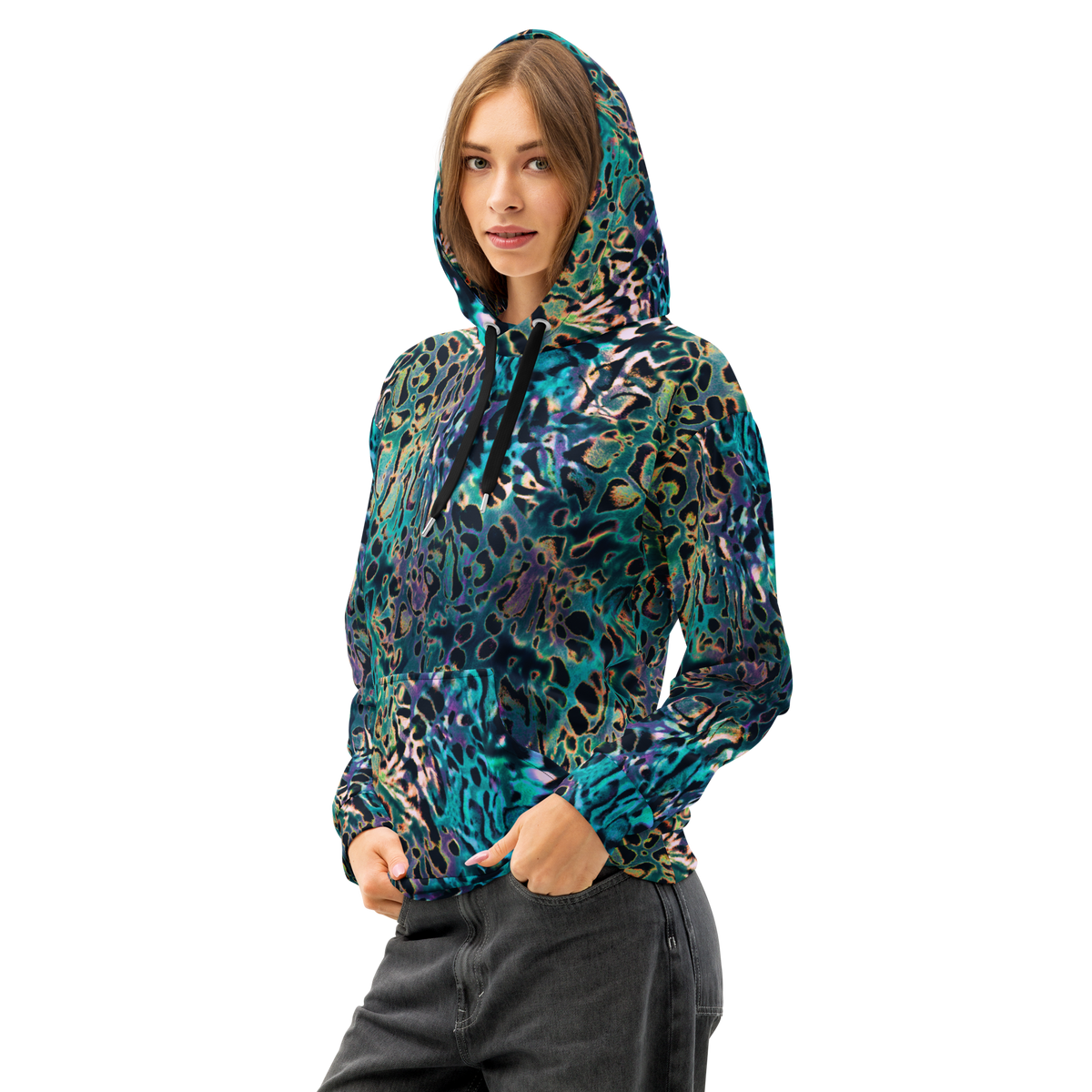 Jaguar Print Unisex Hoodie Without Logo