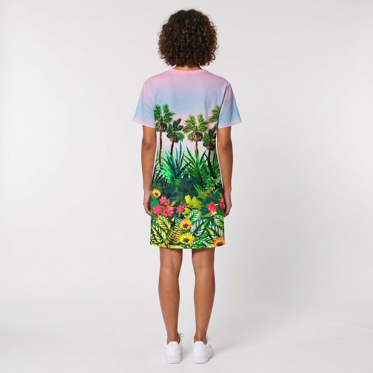 Tropical Scene T-shirt Dress